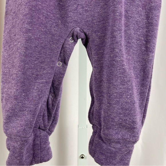 Young & Free 12-18 Months Hooded Romper Ears Warm Fleece Fall Winter Minimalist - Picture 3 of 7